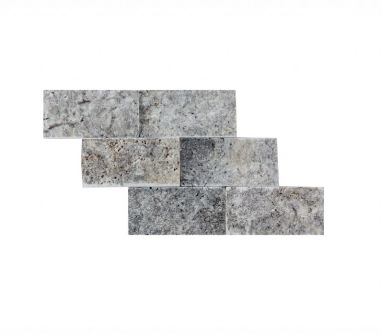 Silver Traverten Patlatma Filesiz 5x10 cm