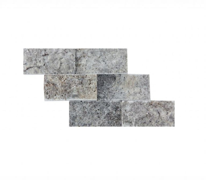Silver Traverten Patlatma Filesiz 5x10 cm